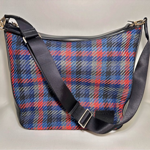 Paul Smith Women's Navy And Red Woven Check Hobo Bag - Picture 2 of 8